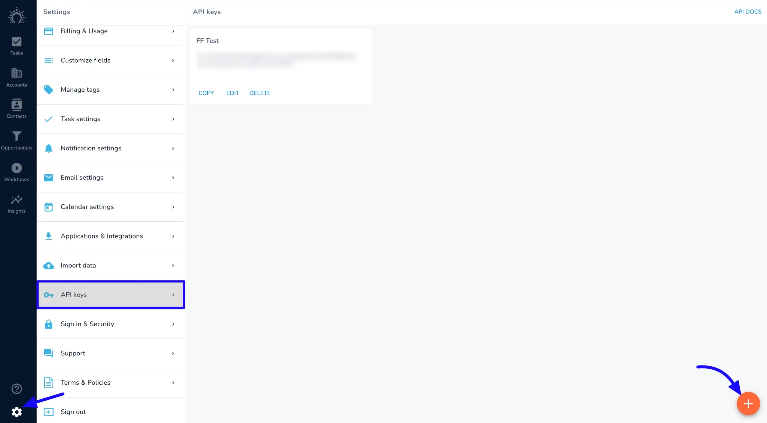 Create API Key