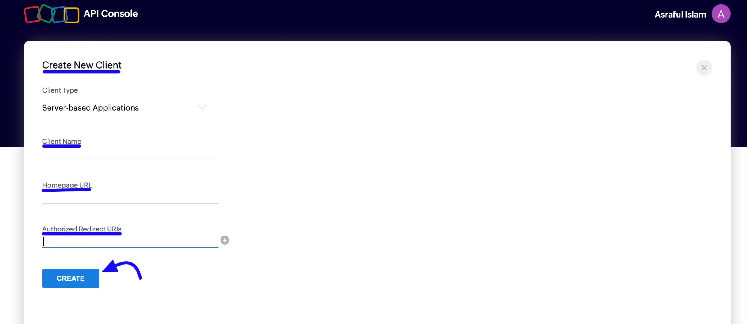 Create Client