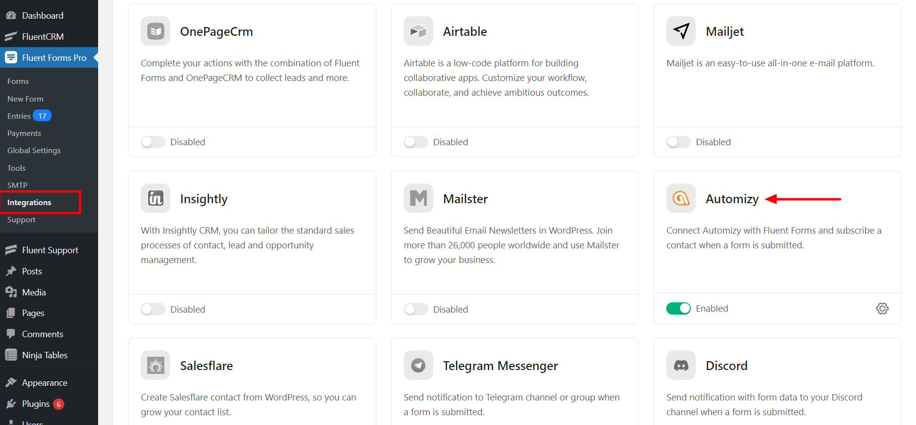 Integrations E2 B9 Test E2 Wordpress