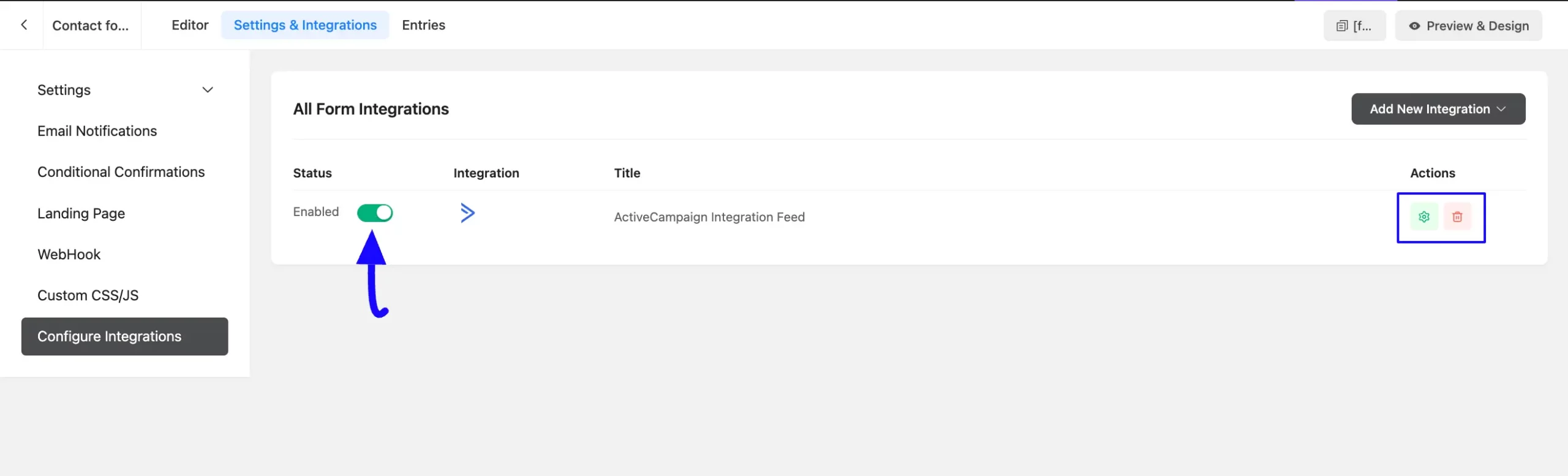 Added Activecampaign Integration Feed