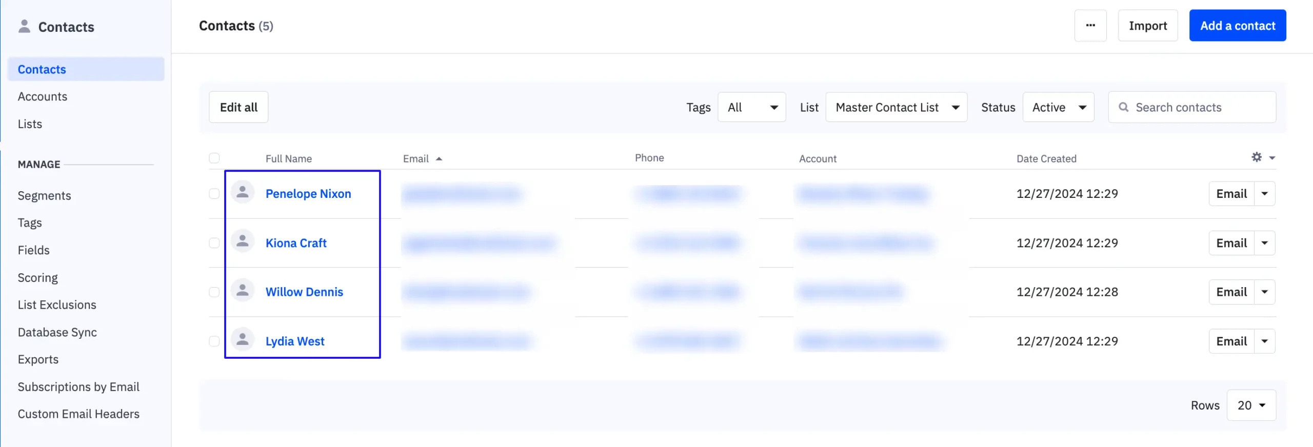 Preview Added Users Activecampaign Integrate ActiveCampaign