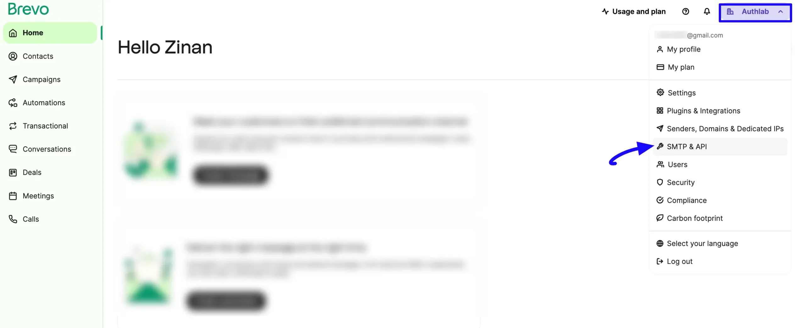 Profile Smtp API Option