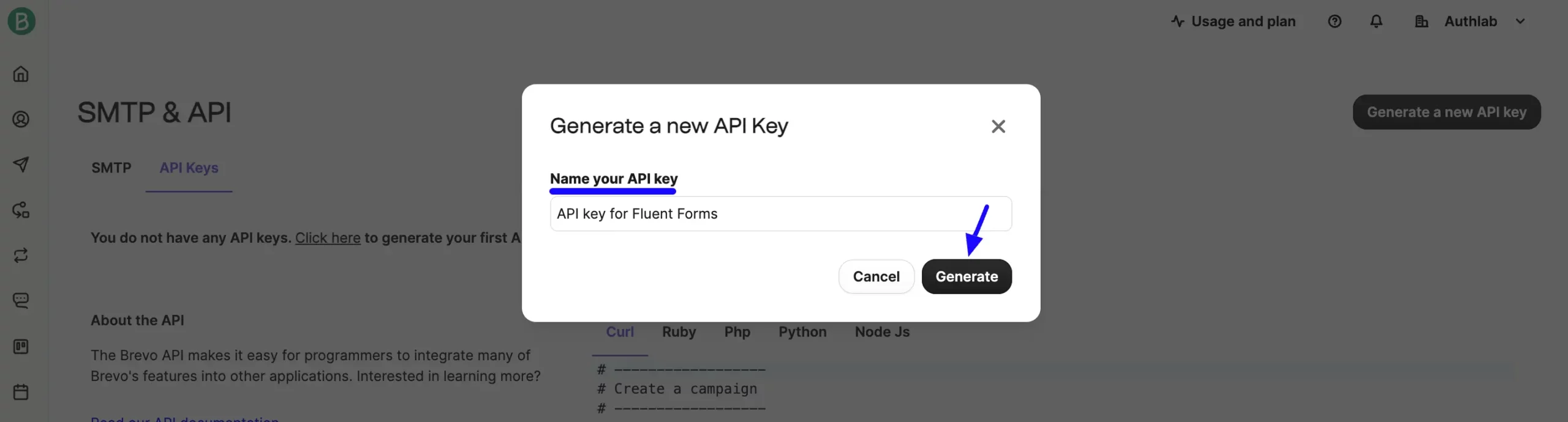 Provide Name For API