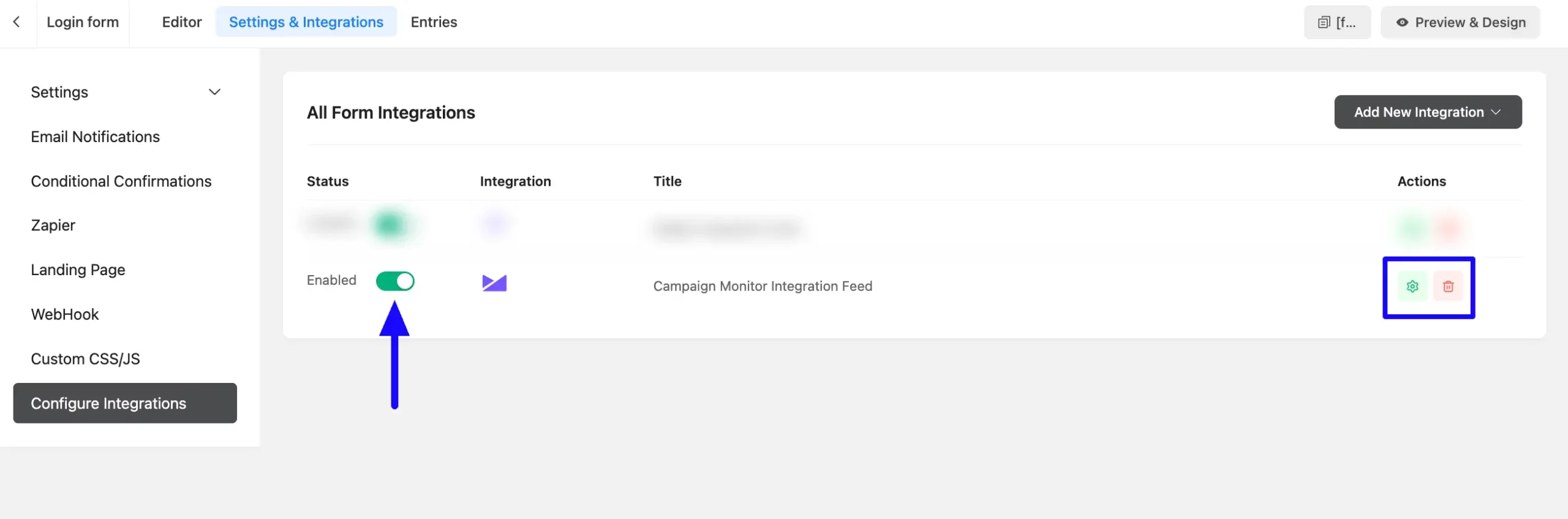 Added Campaign Monitor Integration Feed