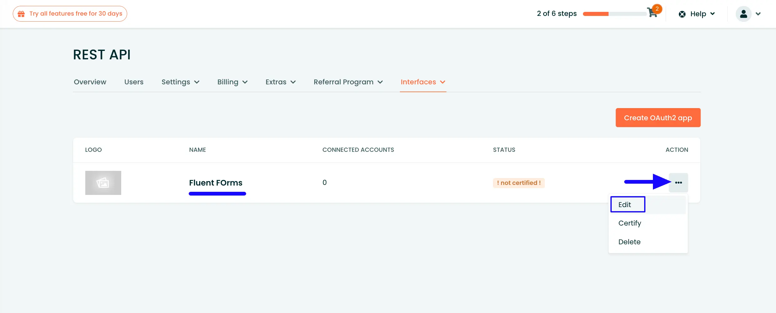 Edit Button Newly Created Rest API Integrate CleverReach