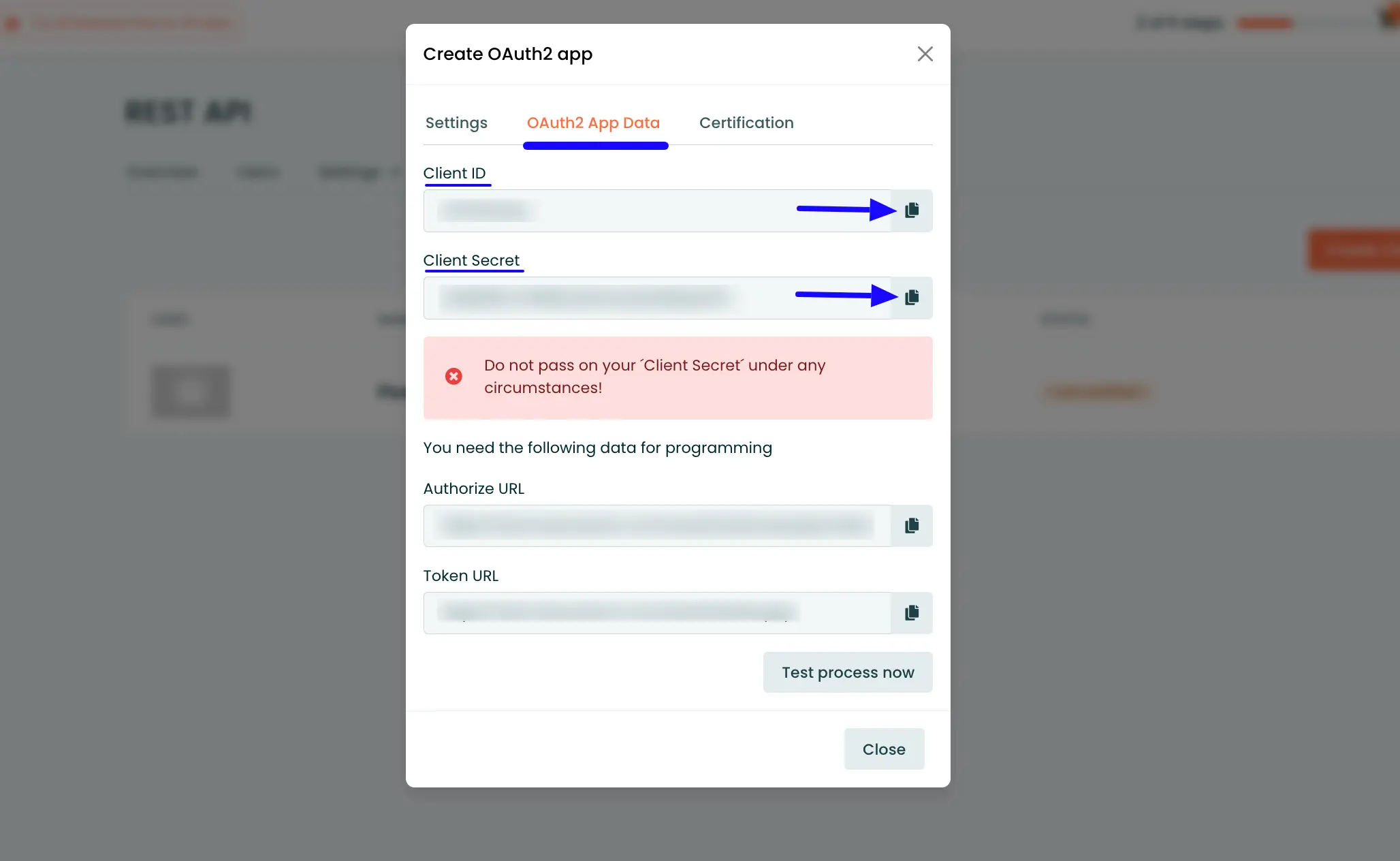 Copy Client ID And Secret