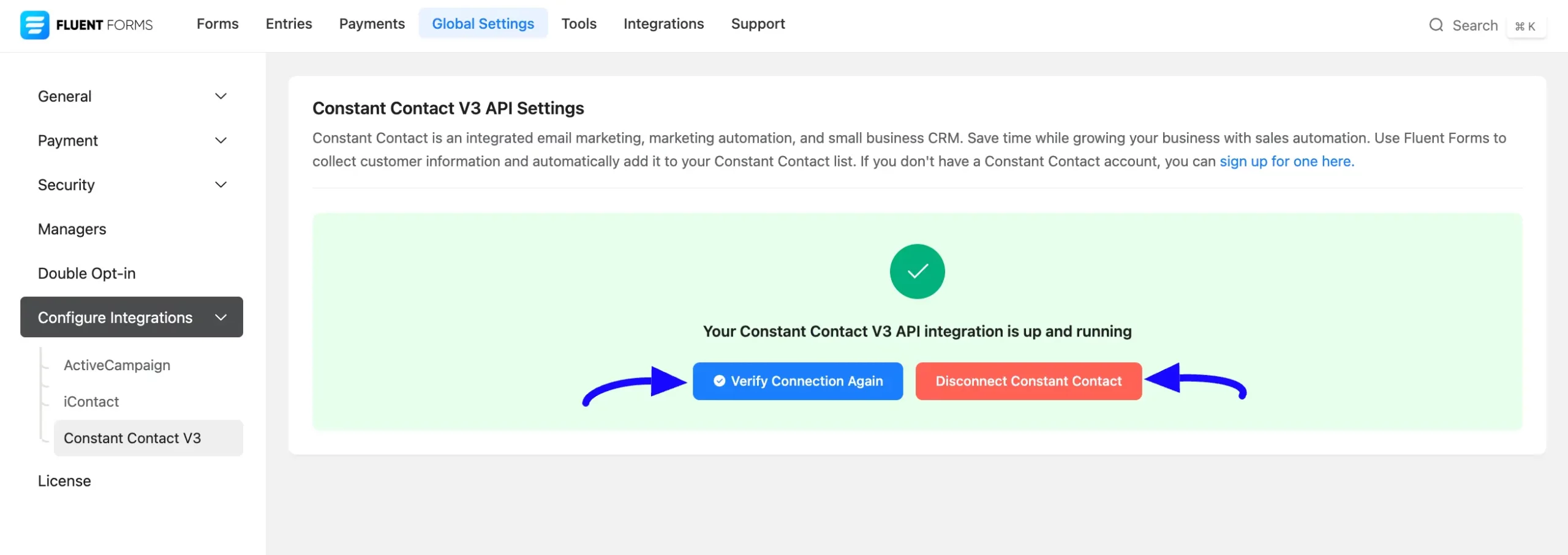 Verfy Or Disconnect Button