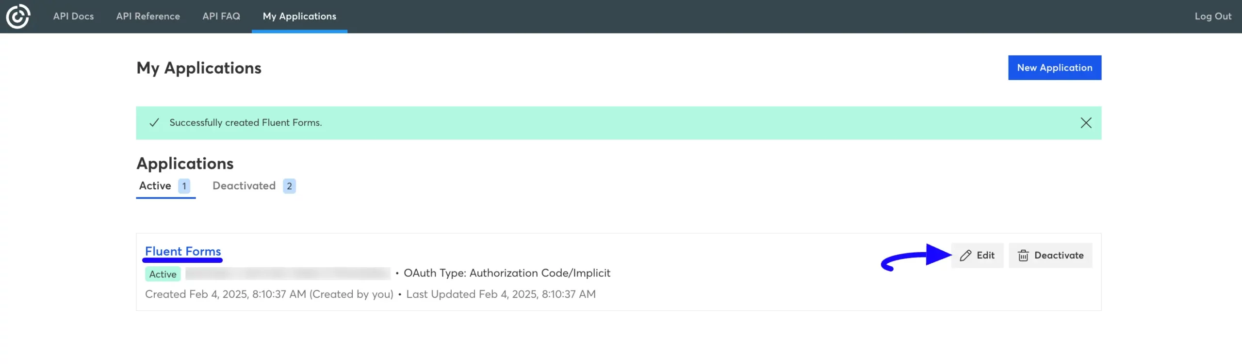 Edit Button Integrate Constant Contact