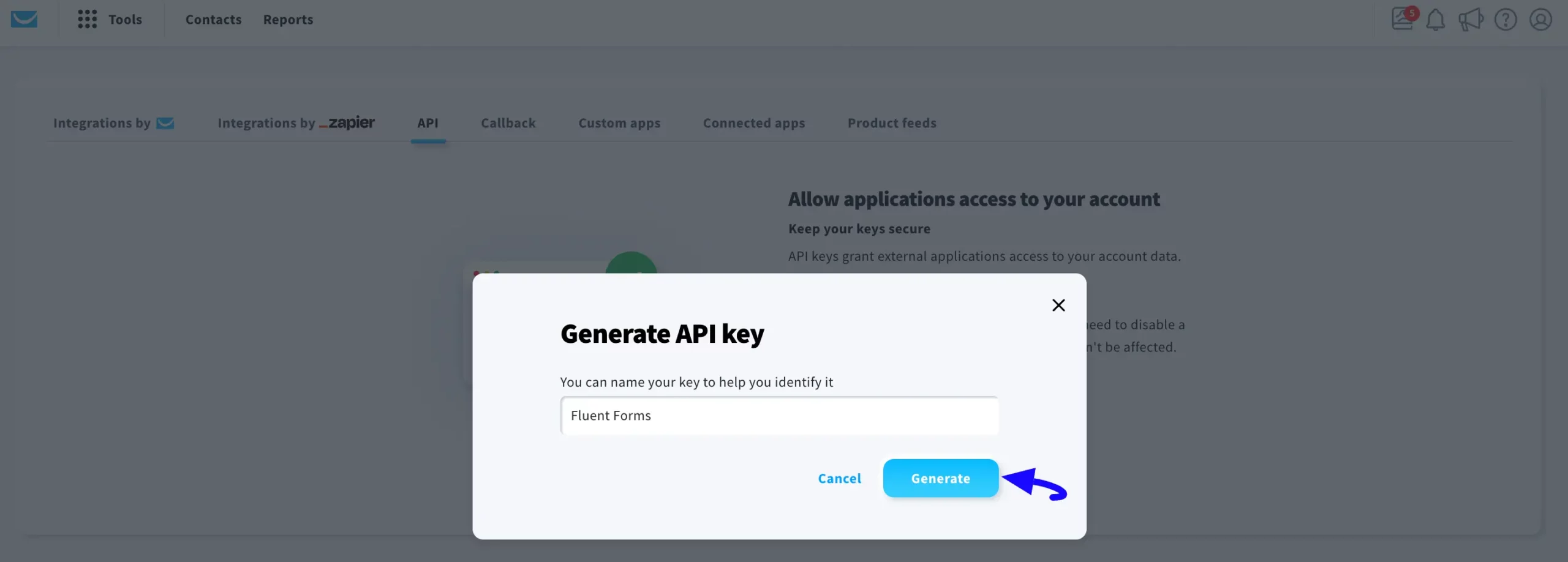 Generate Button Fluent Forms