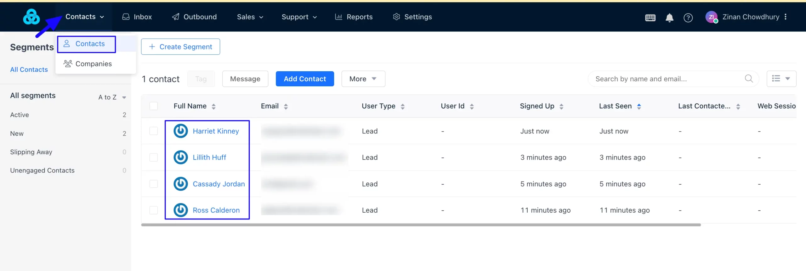 Preview Added Contacts Integrate Gist