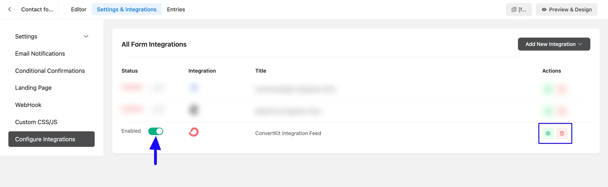 Added Converkit Integration Feed