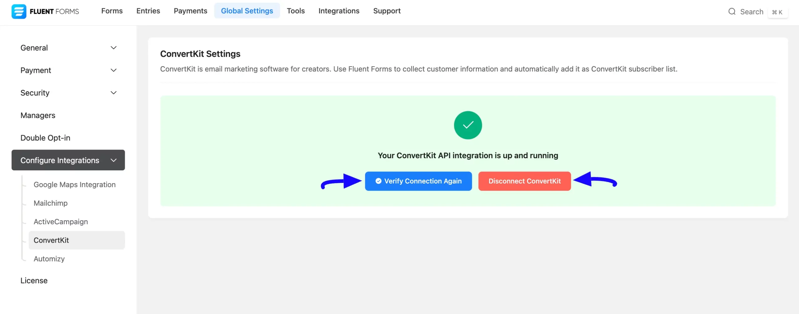 Verifydisconnect Button Fluent Forms
