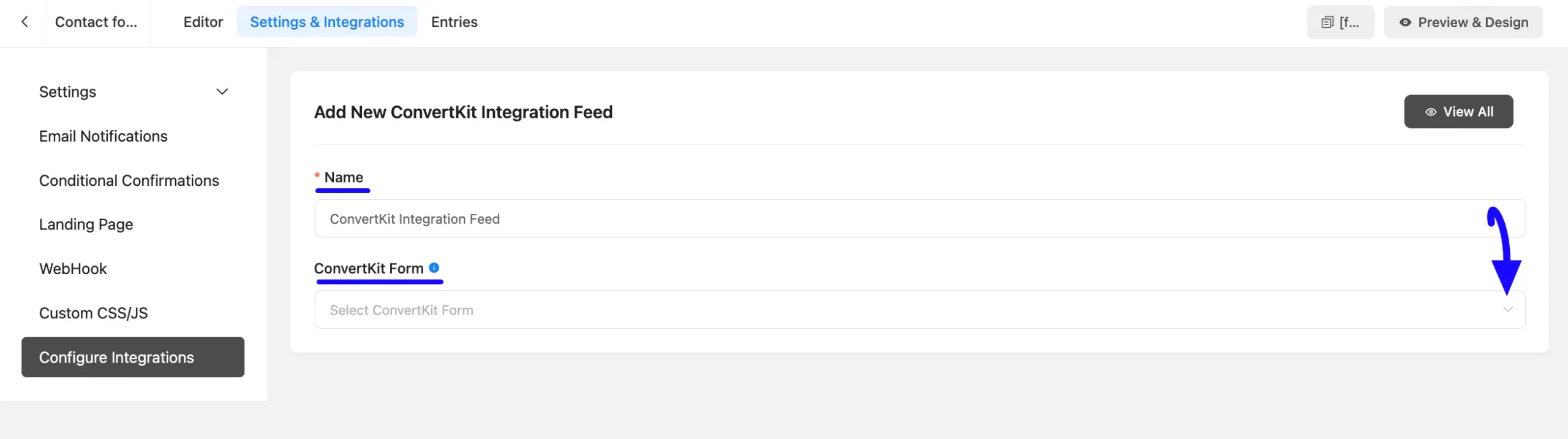 Convertkit Dropdown Fluent Forms