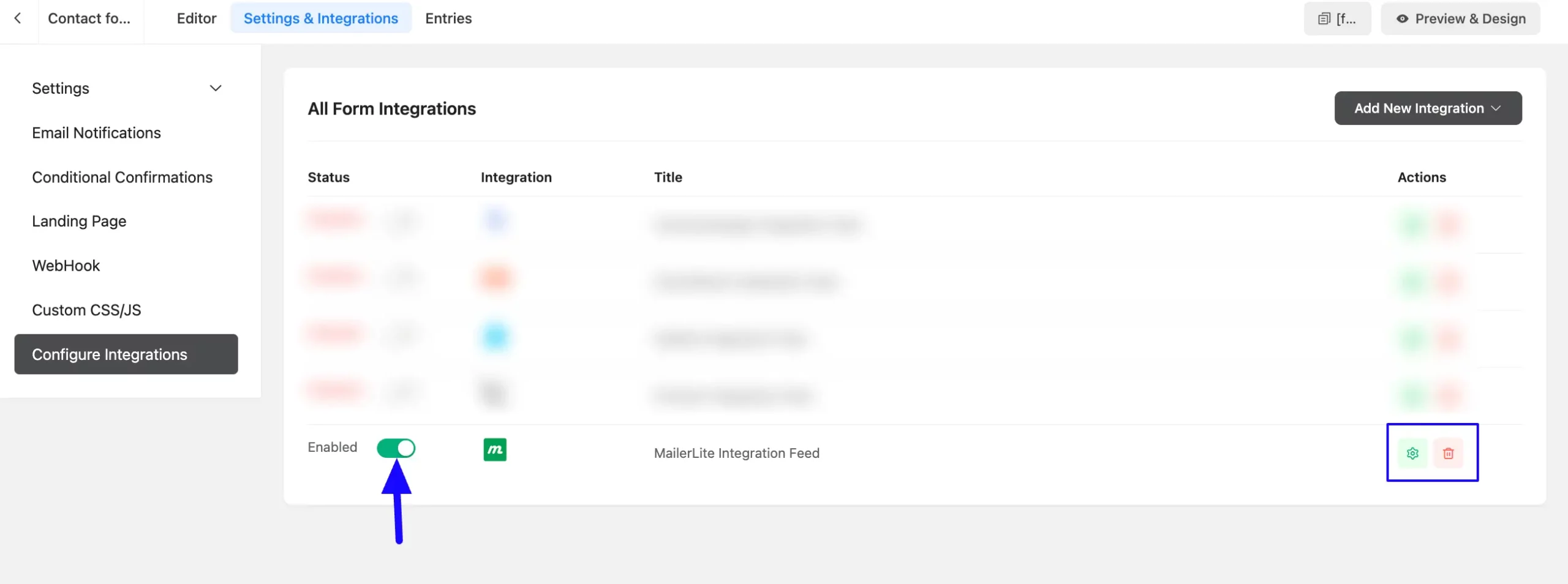 Added Mailerlite Integration Feed
