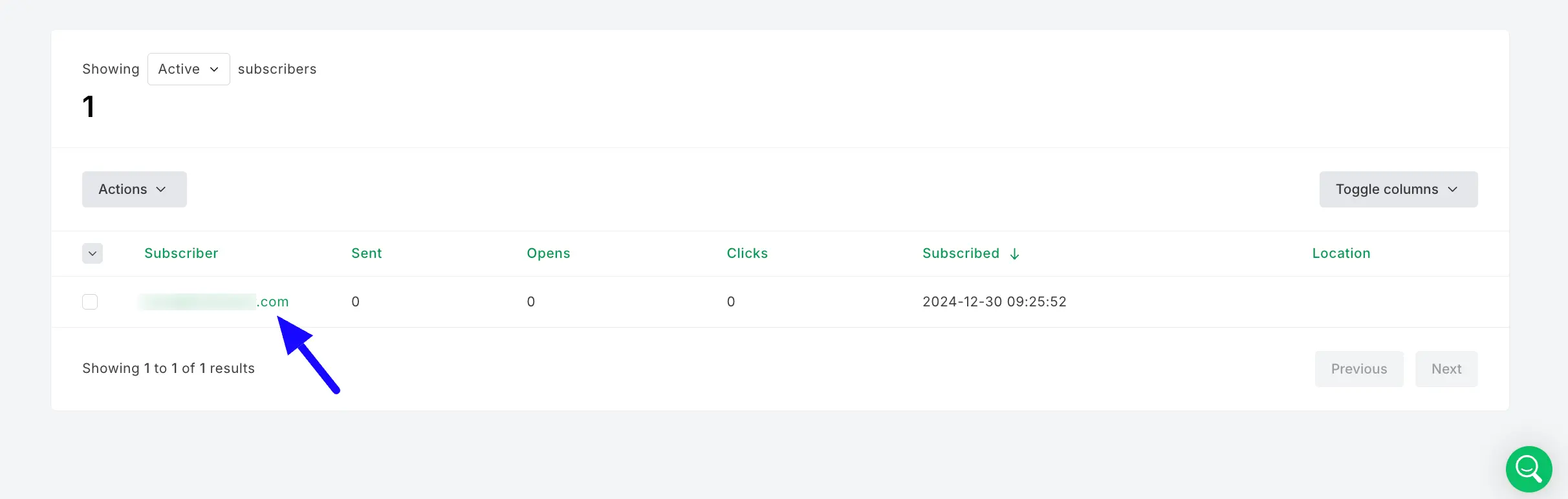 Subscriber Email Fluent Forms
