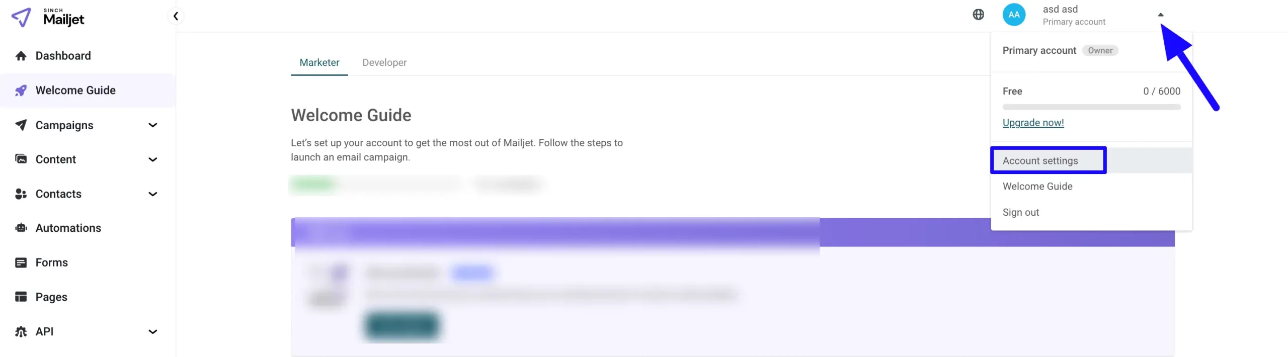 Account Settings Fluent Forms