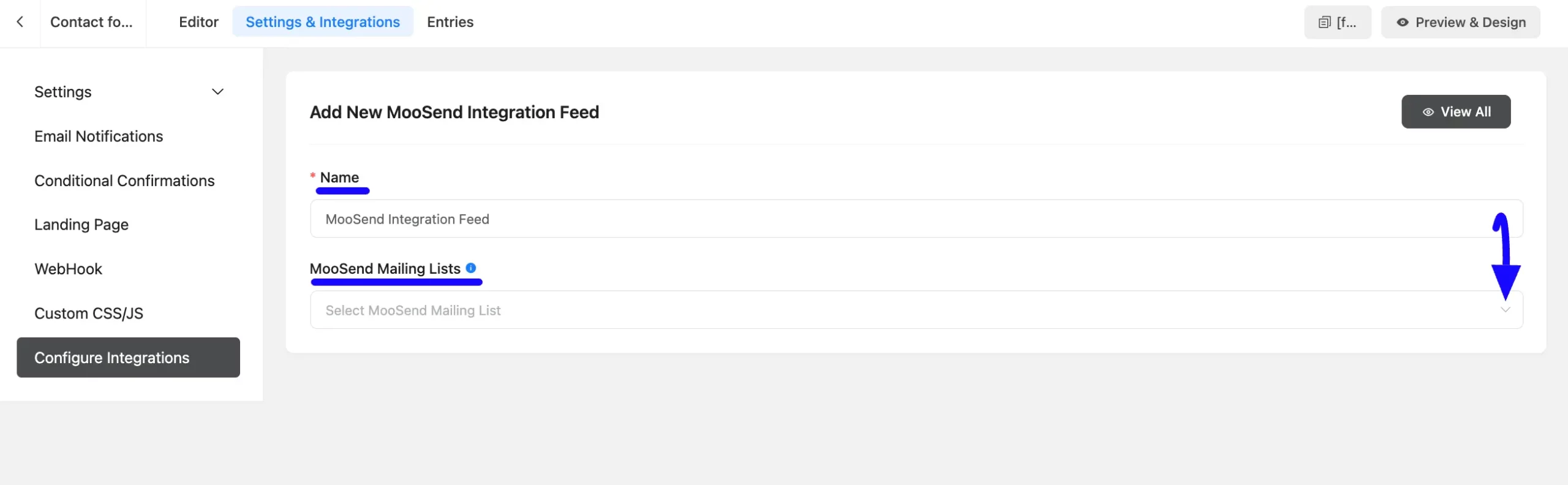 Moosend Mailing List