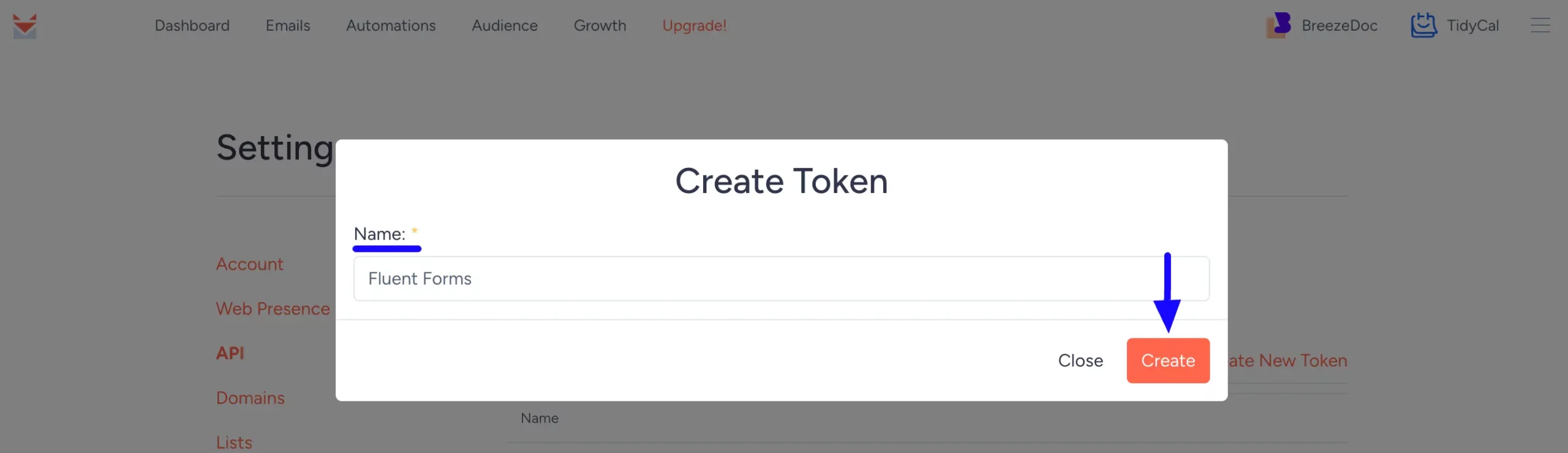 Provide Name Popup