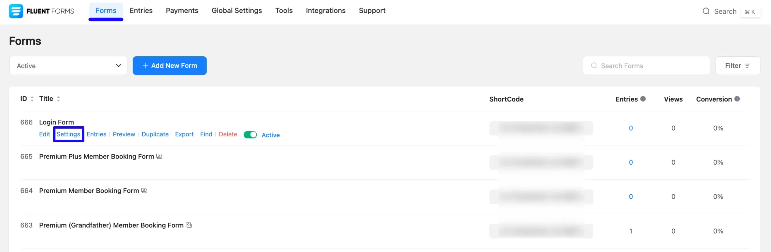 Open Settings Integrate SendFox