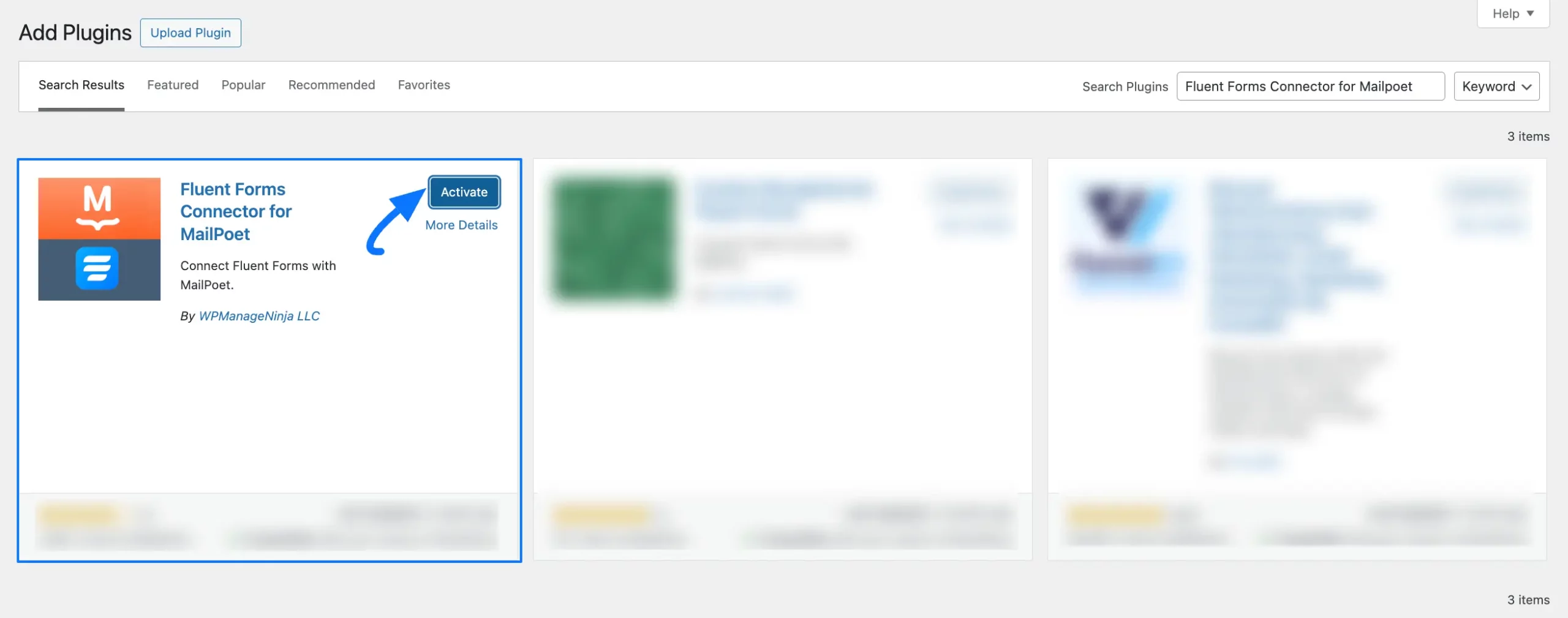 Activate Connector For MailPoet