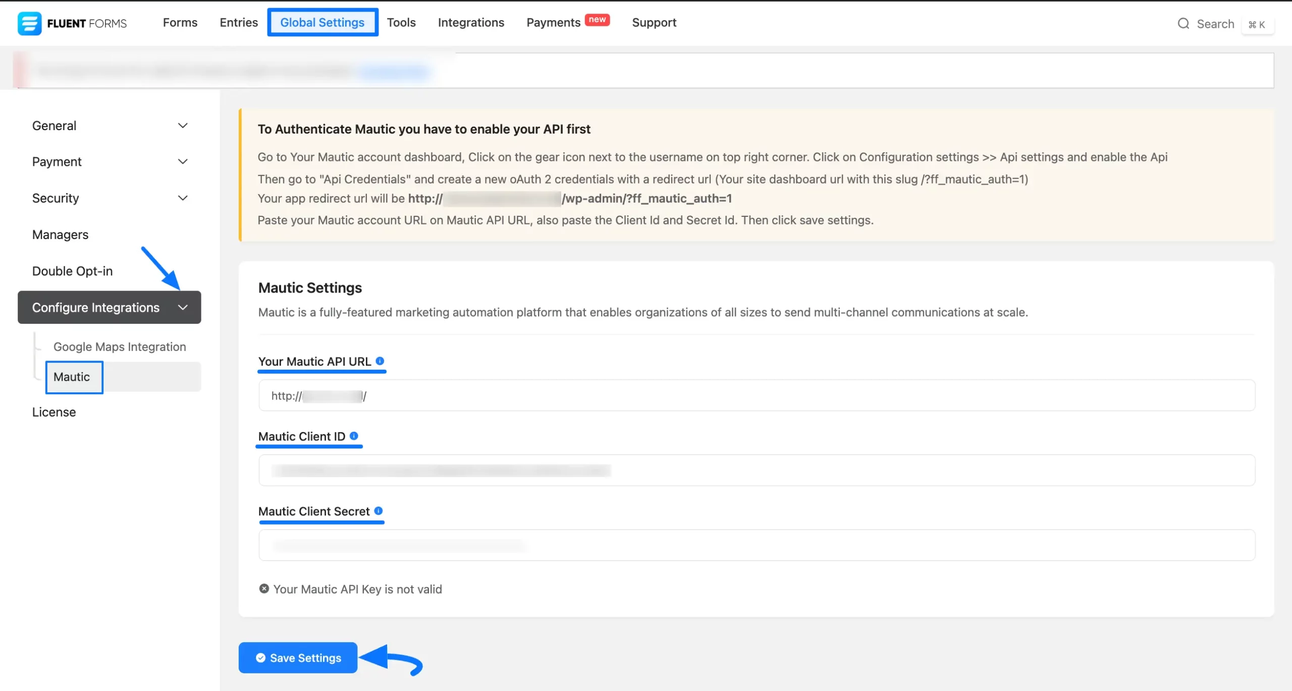 Paste Client ID Client Secret
