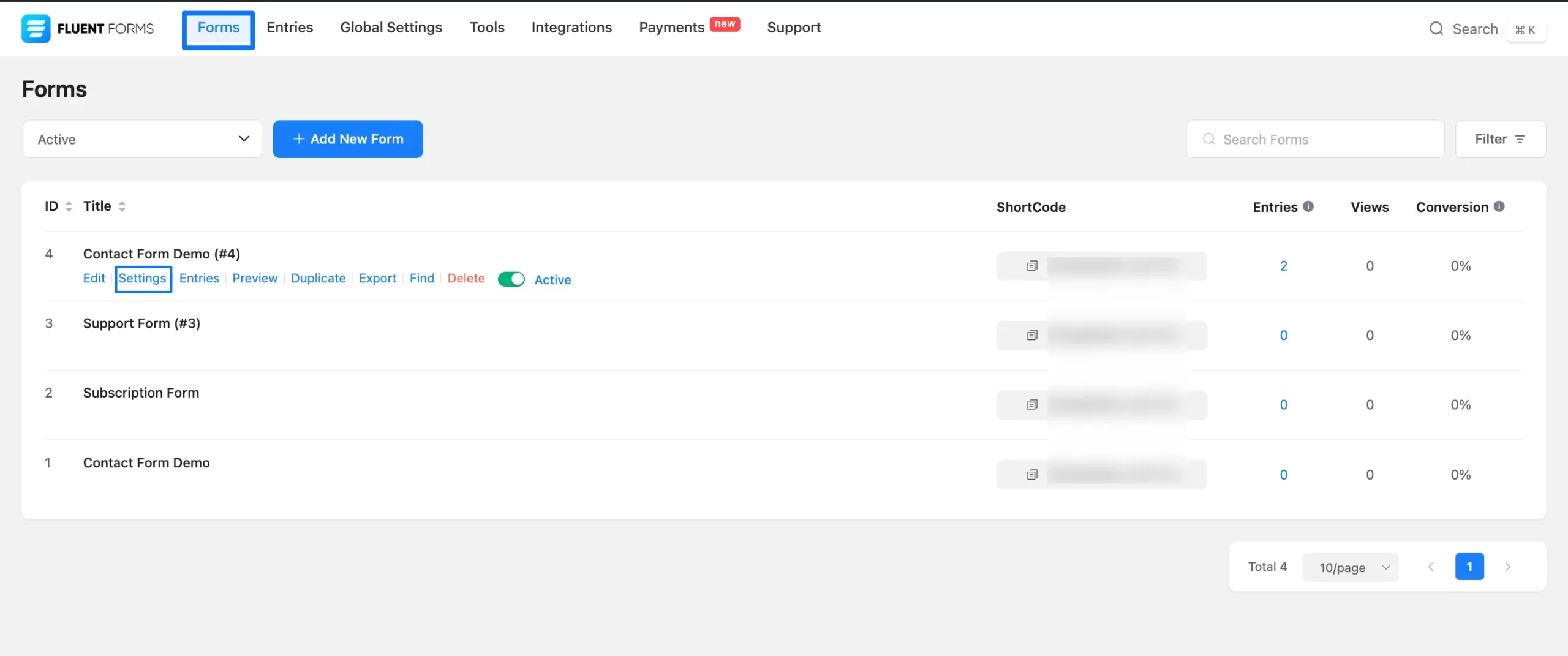 Settings Mautic Integration
