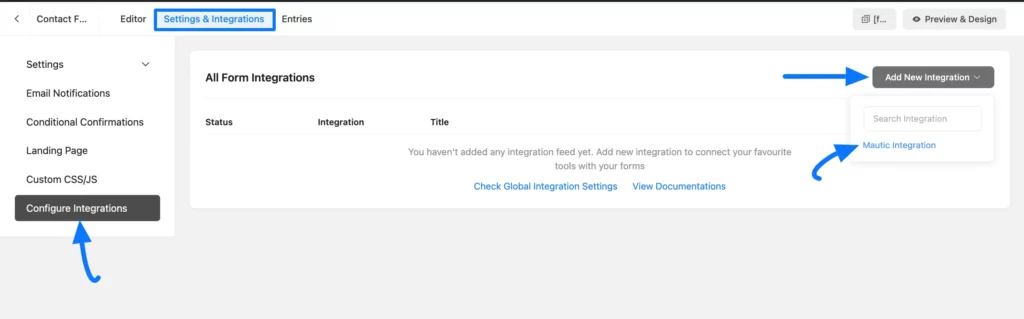Add Mautic Integration Feed 1024x319