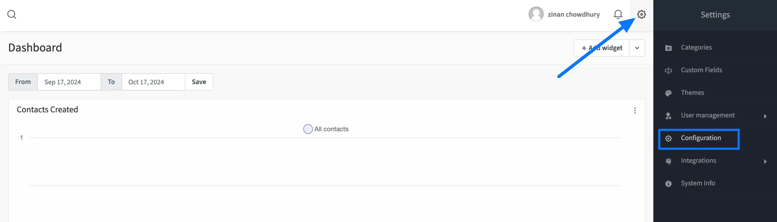 Settings Icon And Configuration Button Mautic Integration