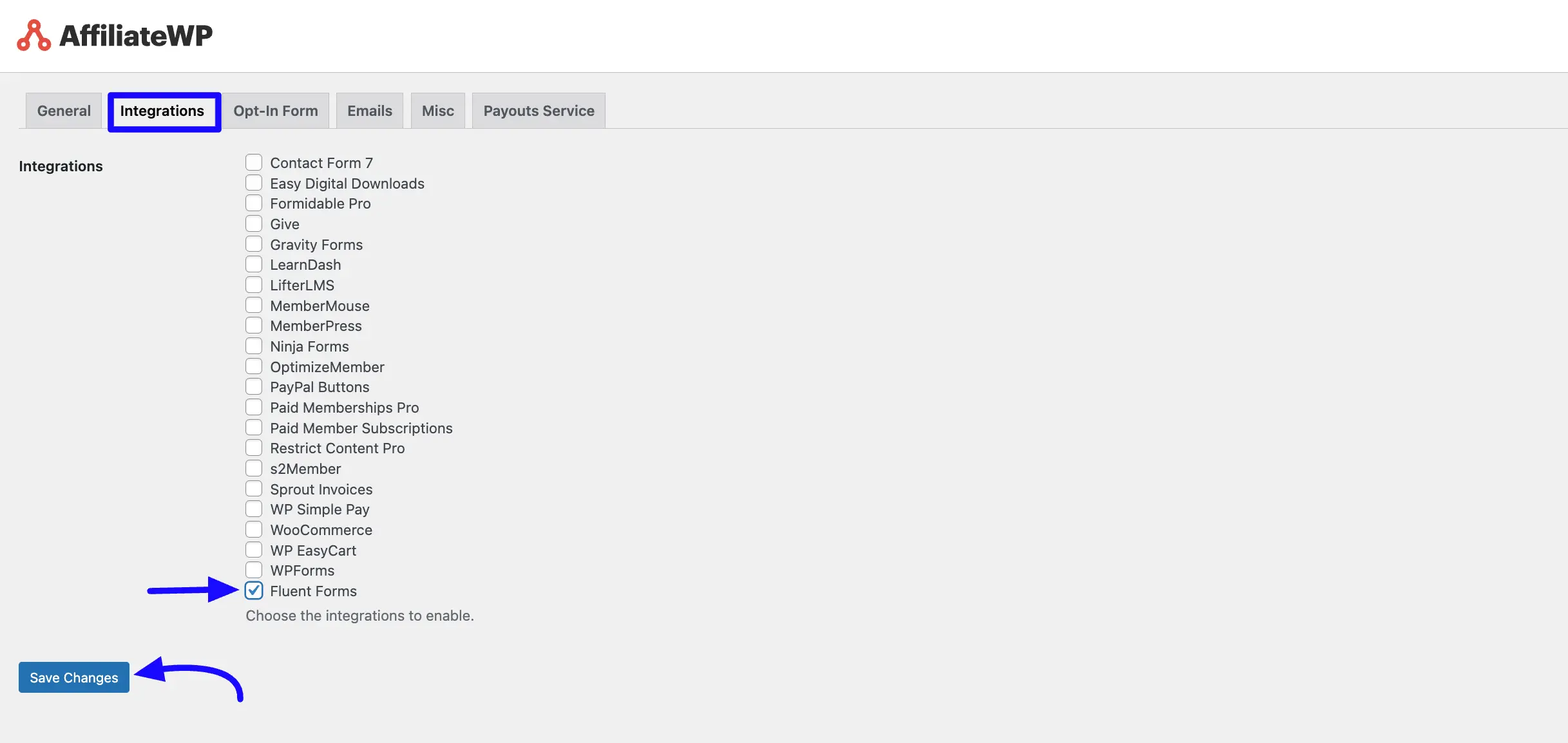 AffiliateWP Settings