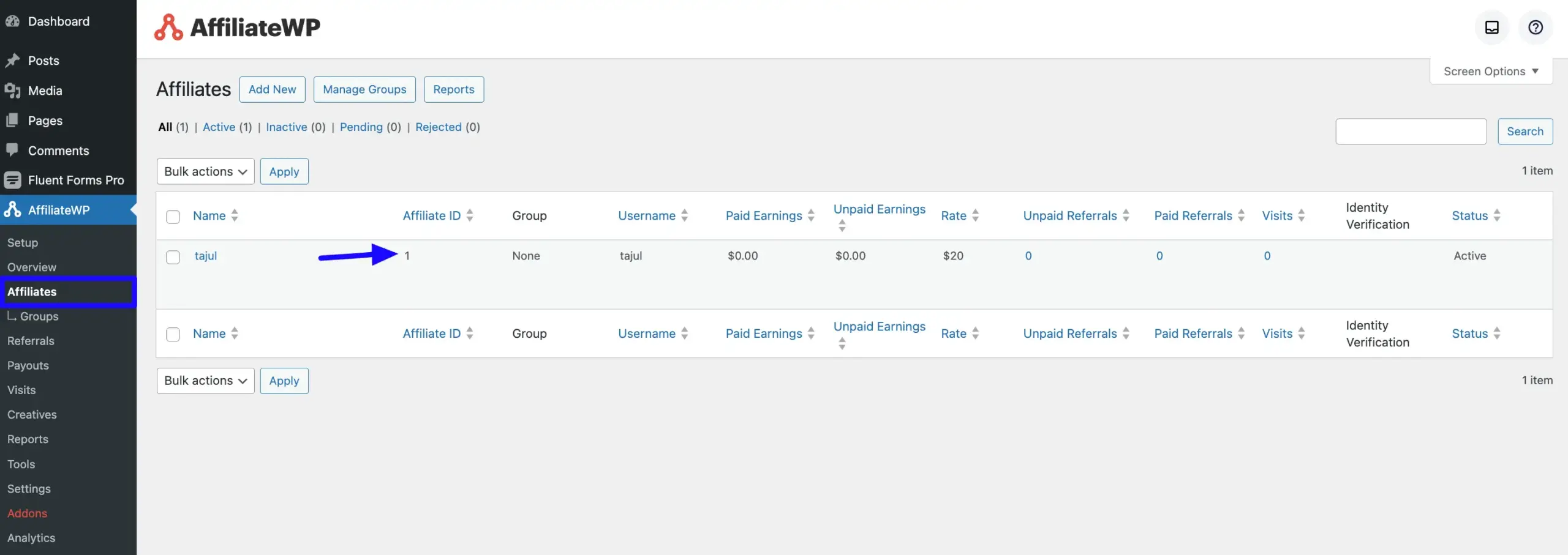 Affiliates ID