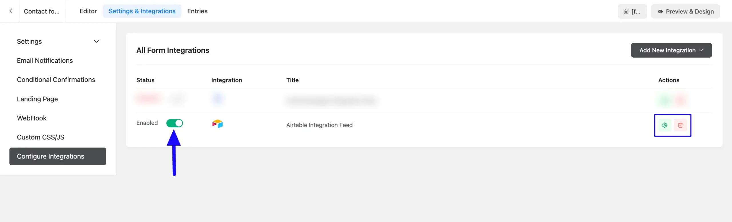 Added Airtable Integration Feed