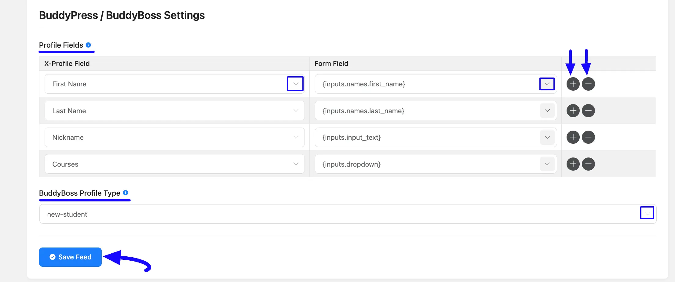 Save Feed Integrate BuddyBoss