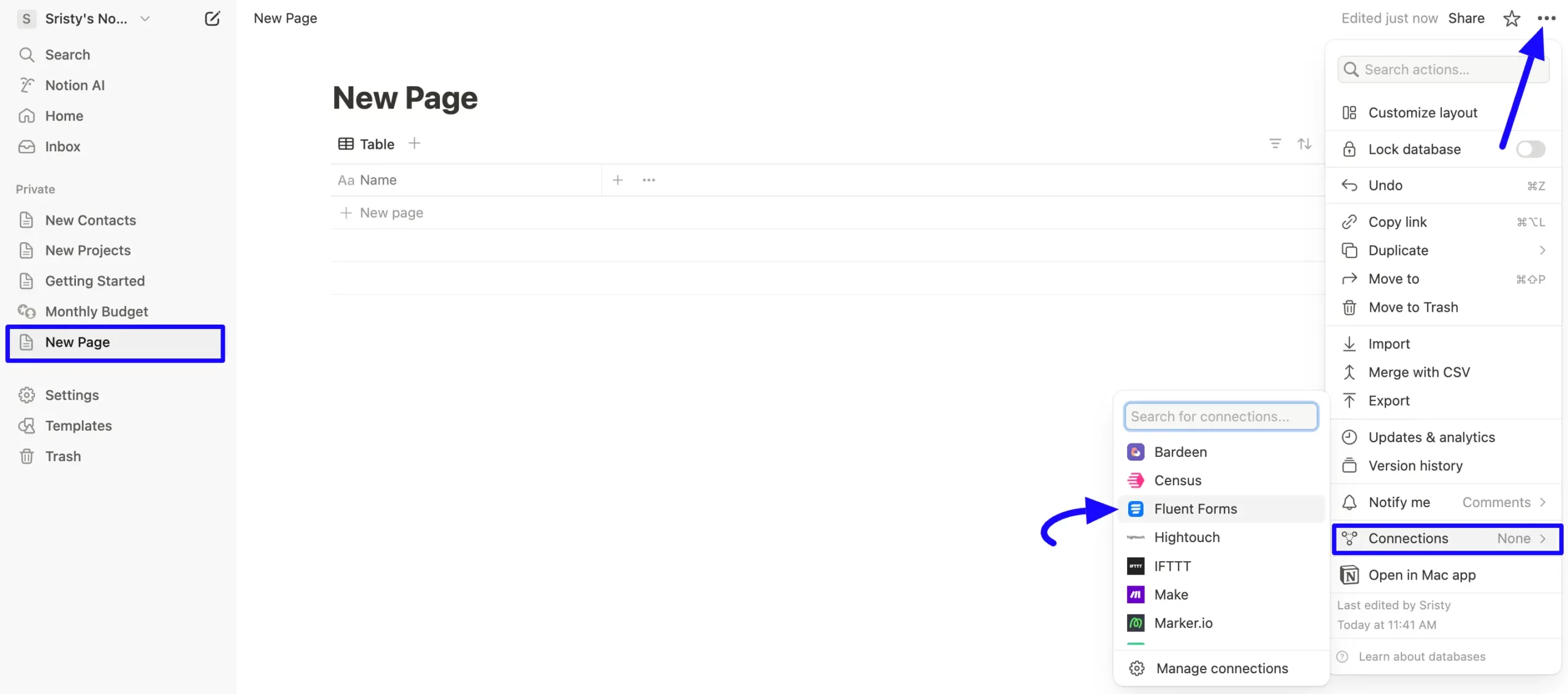 Connect Notion Page With