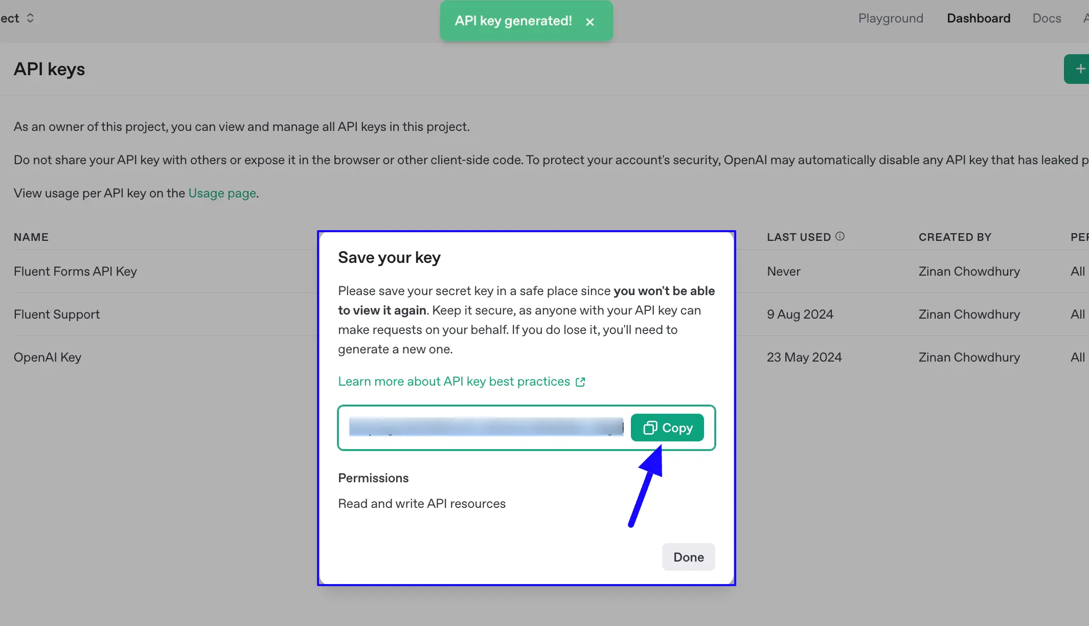 Copy Access Code