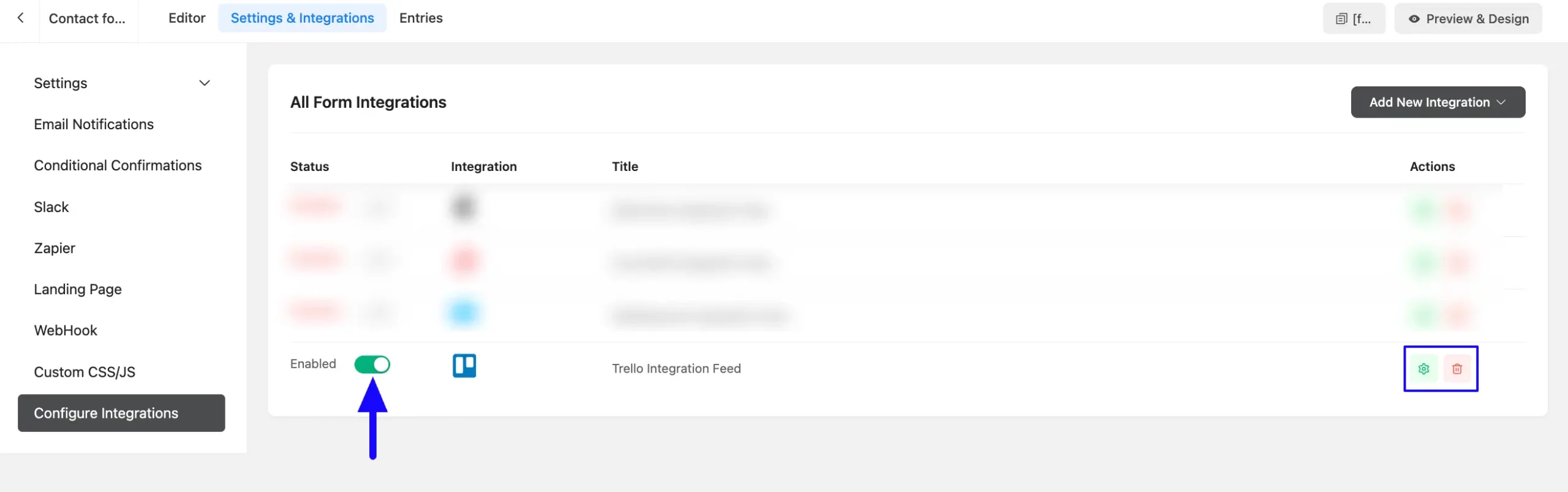 Added Trello Integration Feed