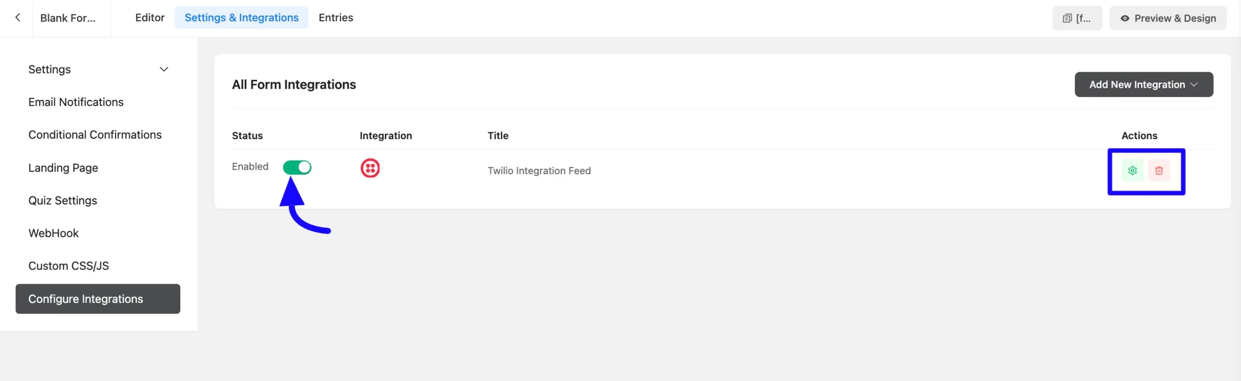Success Twilio Integration
