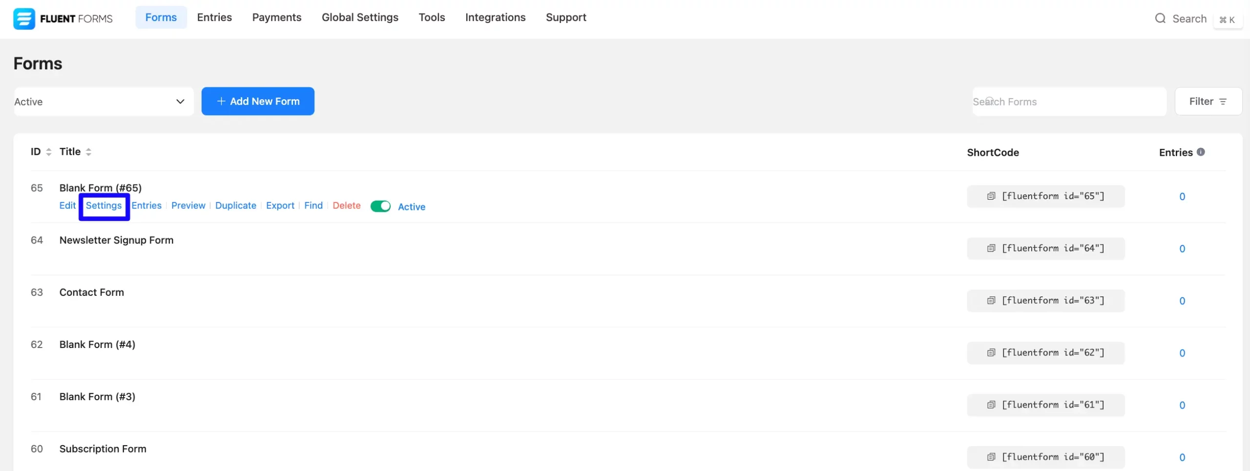 Settings Twilio Integration