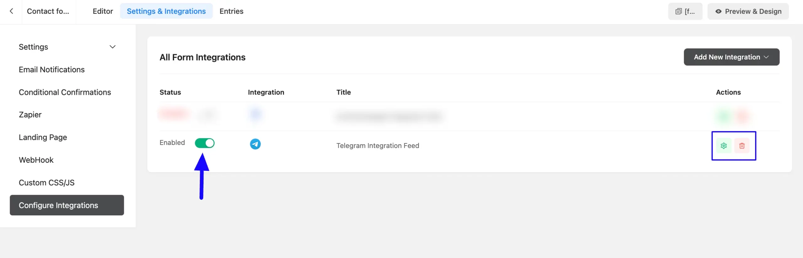 Added Telegram Integration Feed