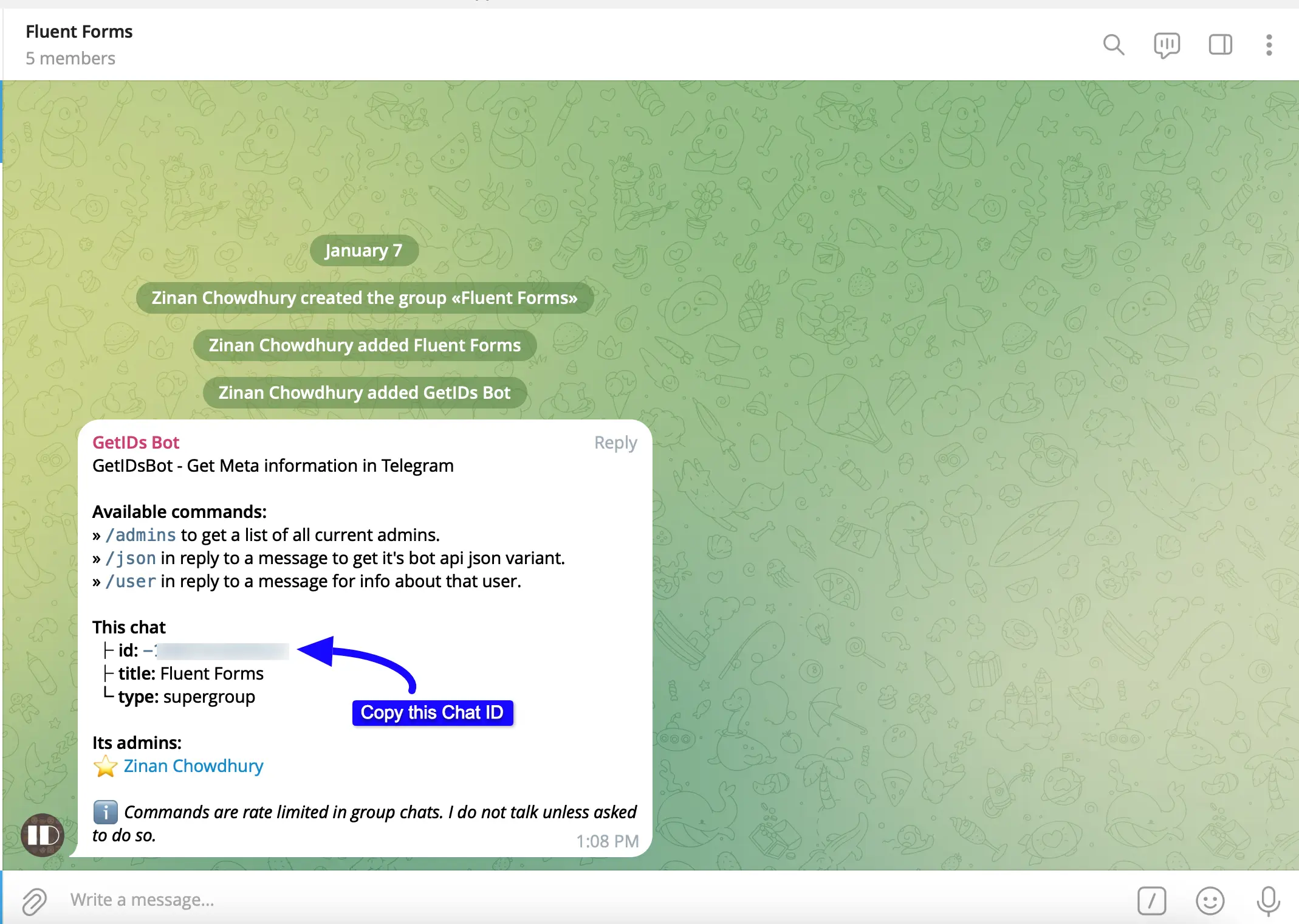 Copy Chat ID
