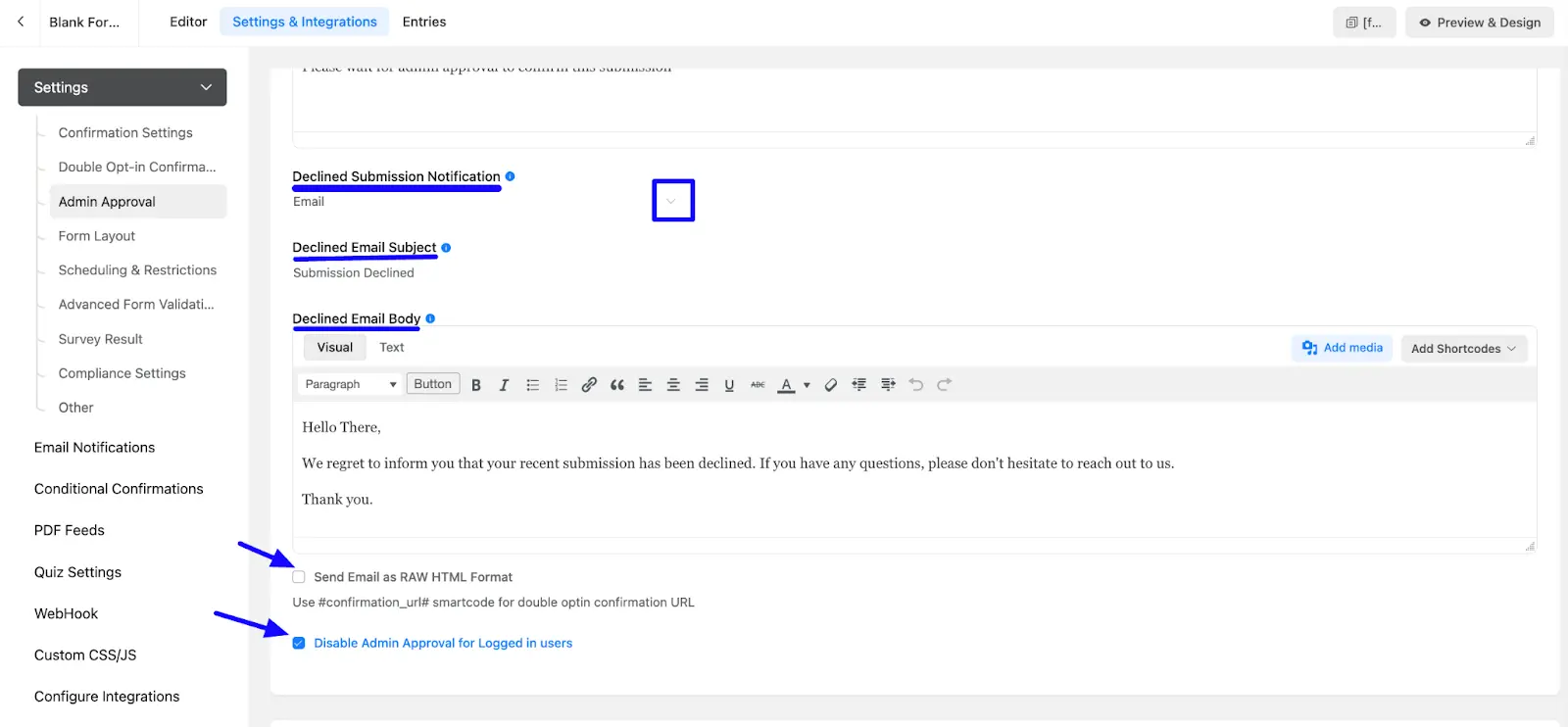 Admin Approval Feature step