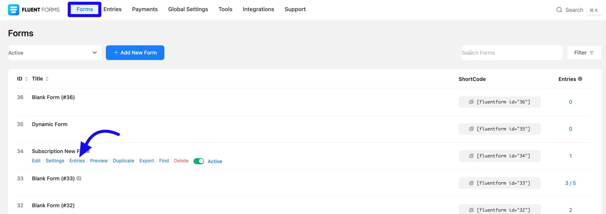 Visual Entries Fluent Forms