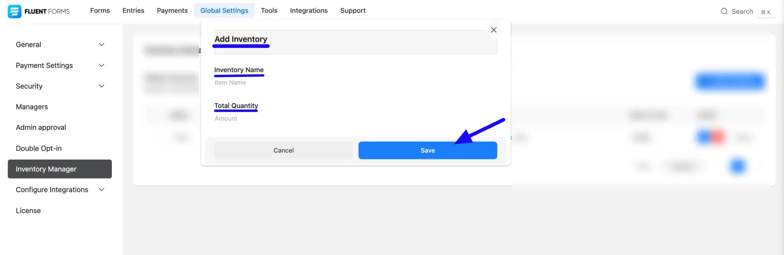 Global Inventory Manager step