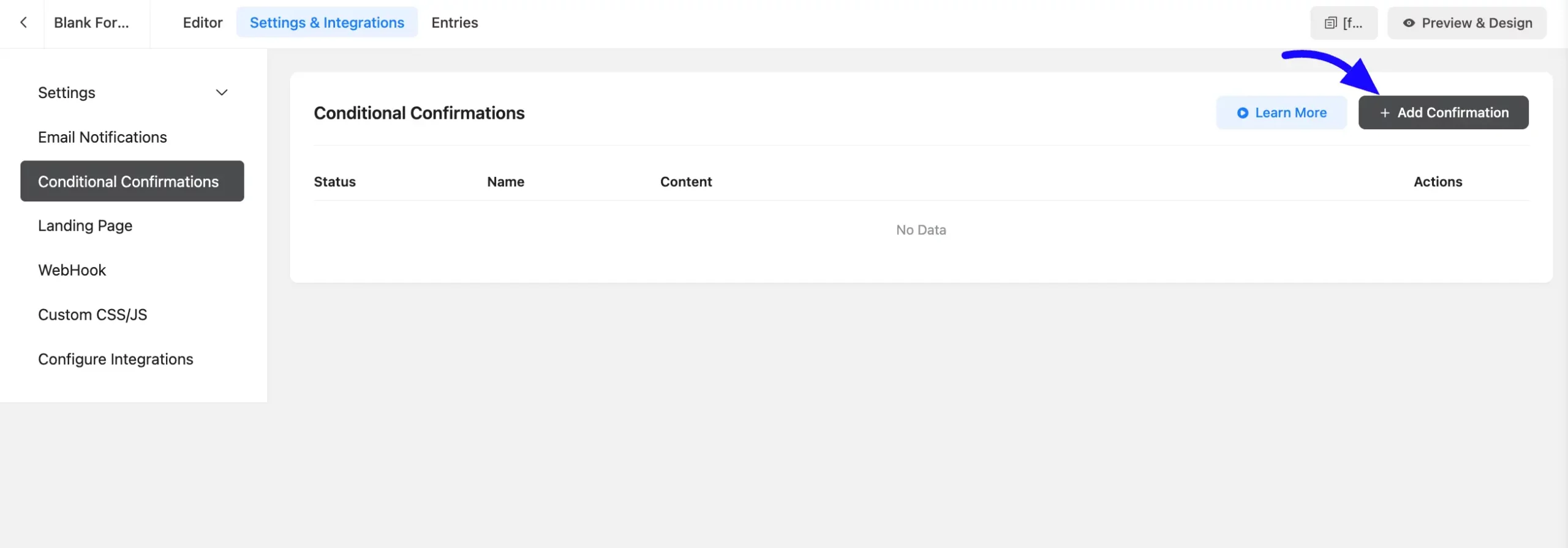 Add Confirmation Conditional Confirmation Message