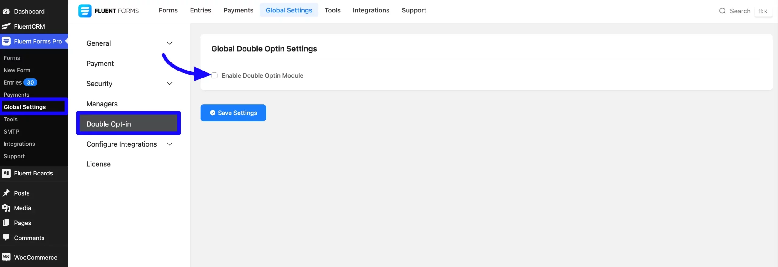 Double Optionemail Settings