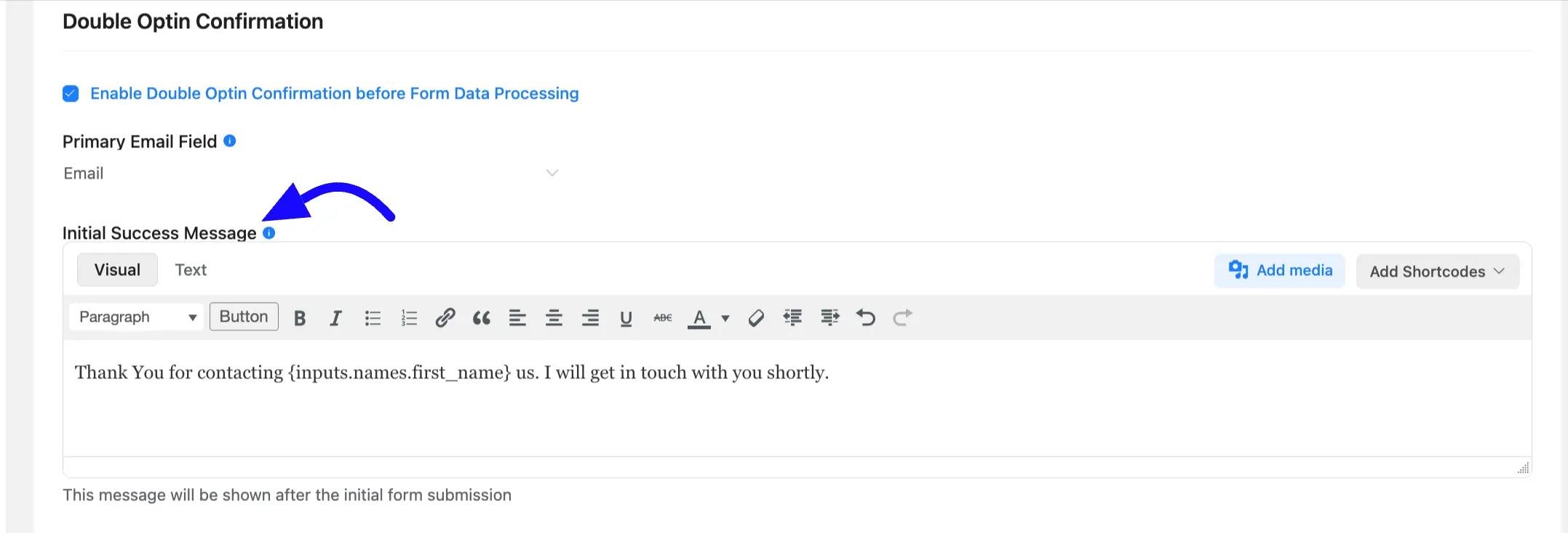 Initial Message