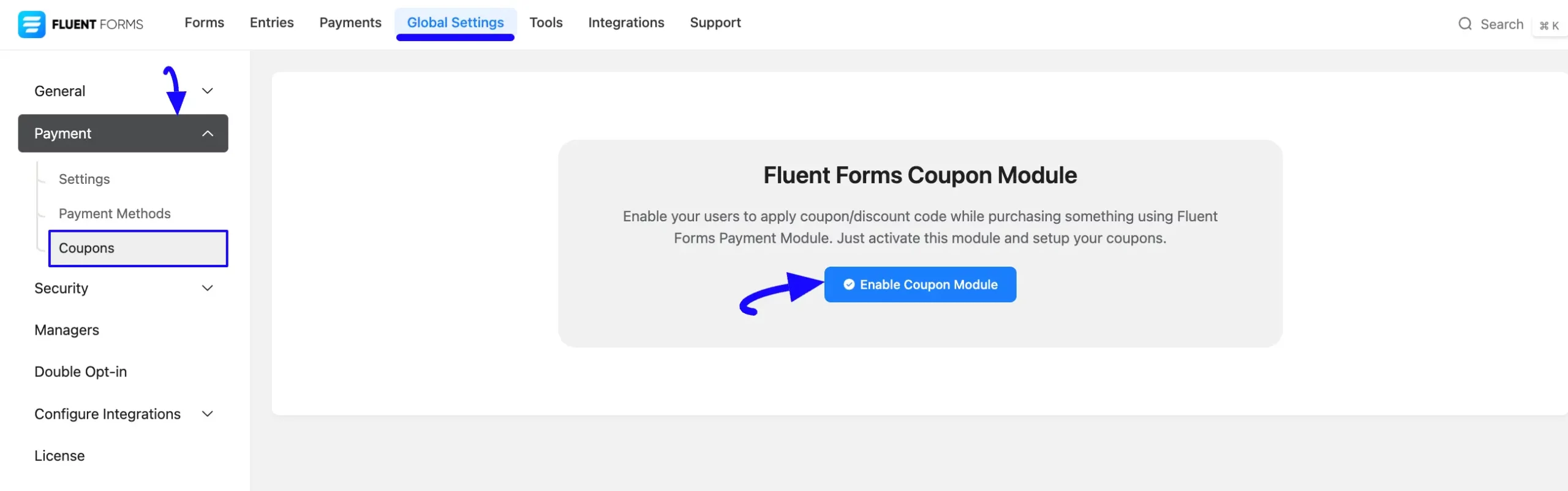 Enable Coupon Field