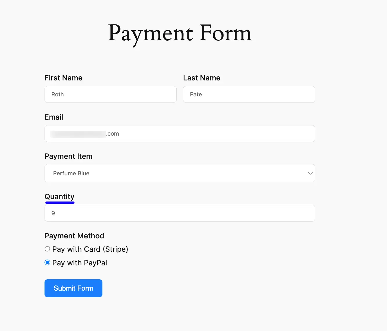 Preview Item Quantity Field in