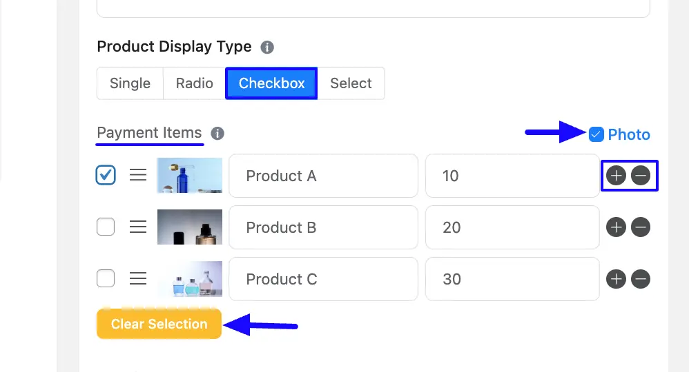 Checkbox Tab Fluent Forms