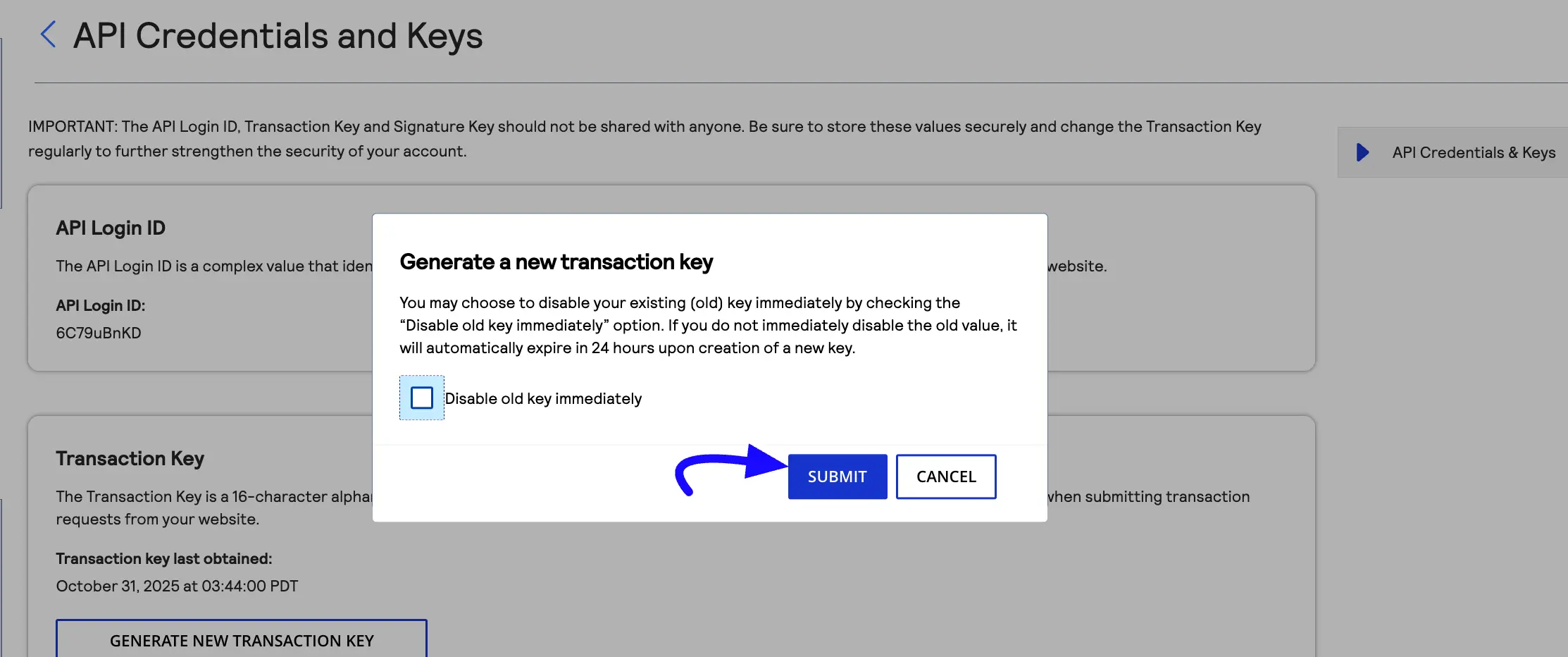 Submit Button