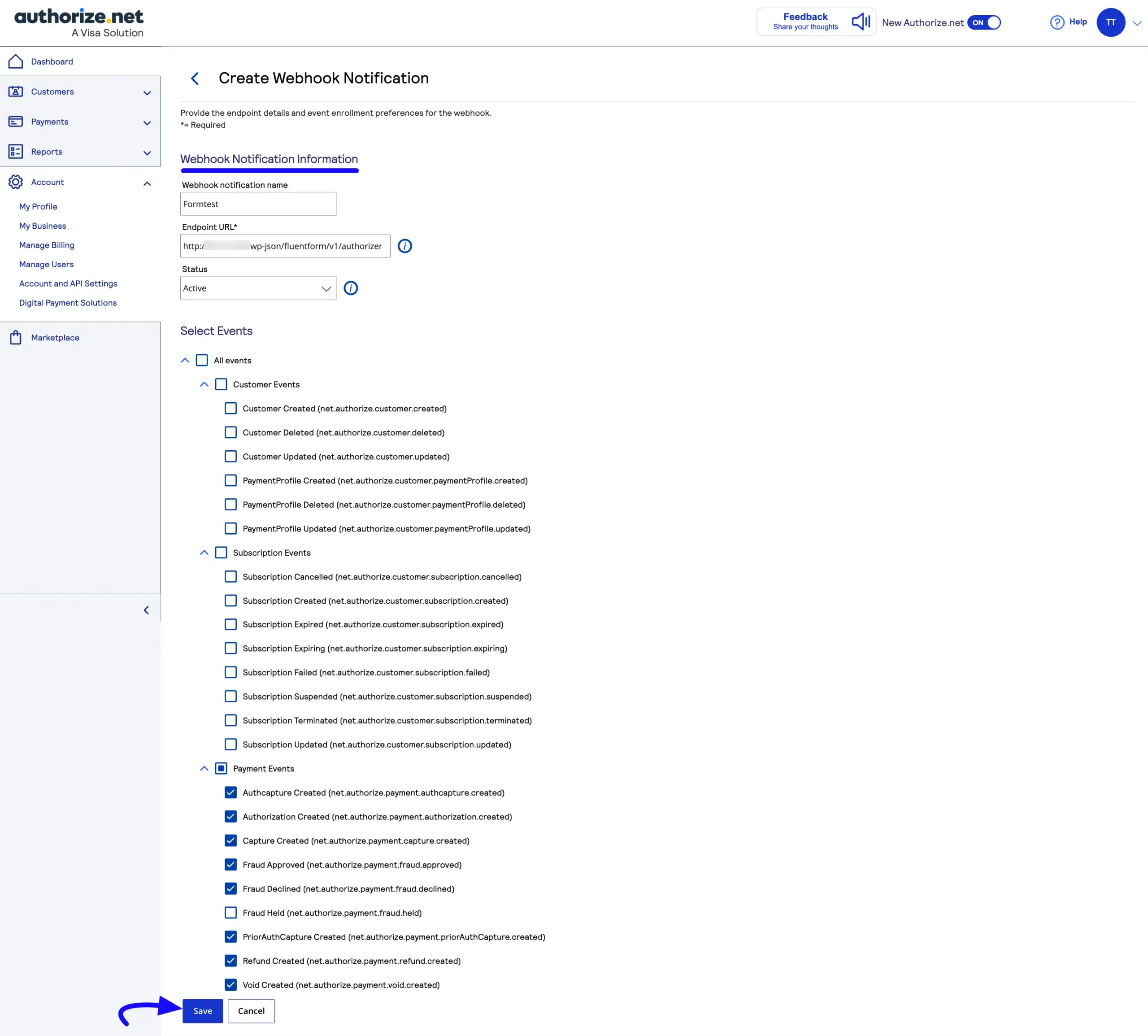 Webhook Information Added
